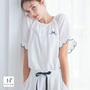 ナルエー パジャマ シュークリームガーゼ(R)リラクシーパジャマ セットアップ ルームウェア 上下セット 8分丈 NARUE レディース
