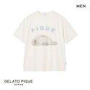 ジェラートピケ オム メンズ 接触冷感 あざらしワンポイントTシャツ ジェラピケ パジャマ ルームウェア gelato pique HOMME M-L