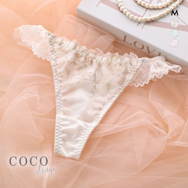 【メール便(3)】 ココランジェ リバティーシャインフラワー Tバック ショーツ COCO Linge レディース 全3色