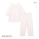 20%OFF キッドブルー 25ストライプブーケPt ルームウェア 8分袖 ロングパンツ 上下セット パジャマ KID BLUE レディース 全2色 M-L