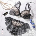 ココランジェ ロイヤルローズドレス ブラジャー ショーツ セット SHIROHATO別注 谷間 バックレース COCO Linge 大きいサイズ レディース 全3色 A70-M-F75-L