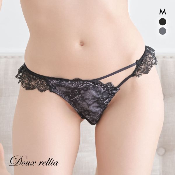 【メール便(4)】 ドゥレリア ラグジュアリー Tバックショーツ M ストリング タンガ ソング Doux rellia レディース 全2色