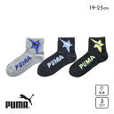 プーマ キッズ 丈 ソックス 3足セット 靴下 ボーイズ ジュニア 子供 スポーツ 消臭 足底パイル PUMA 19-21cm-23-25cm 父の日 ギフト ...