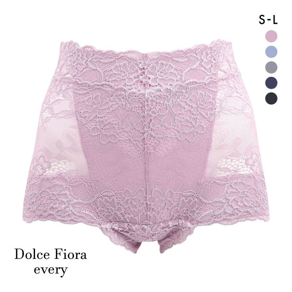 【メール便(5)】 ドルチェフィオラエブリー 総レース ショートガードル S M L ショーツガードル 1枚ばき 着やせ 補正 ソフト 楽ちん Dolce Fi...