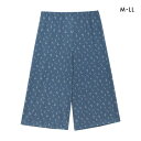 SUKENO おにわパンツ 小花柄 8分丈ボトム レディース ルームウェア ワンマイルウェア 助野 M-L-L-LL