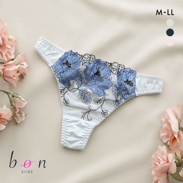 【メール便(3)】 ビーオーエヌ 脇スッキリバストメイクブラ 花柄 カシュクール シリーズ ショーツ Tバック M L LL 大きいサイズ レディース 全3色 ...