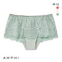 【メール便(4)】 アンフィ ルーピング ペアショーツ ボーイレングス ひびきにくい バックレース ML2L LSF102シリーズ AMPHI L∞Ping レディース 全3色 M-LL