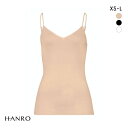 【メール便(25)】 ハンロ コットン シームレス キャミソール HANRO COTTON SEAMLESS Vネック インナー レディース 全3色 XS-L