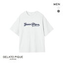 20%OFF ジェラートピケ オム メンズ パイルロゴ刺繍Tシャツ ジェラピケ パジャマ ルームウェア GELATO PIQUE HOMME 全2色 M-L