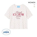 ジェラートピケ レディース 接触冷感 アイス柄ワッフルプルオーバー ジェラピケ パジャマ ルームウェア gelato pique 全2色