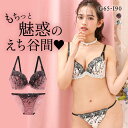 エレガント 線画調レース ブラセット GHI65-95 大きいサイズ グラマー 盛り ブラジャー ショーツ セット 脇寄せ L字 谷間 盛り胸 パッド内蔵 Elegante レディース 全2色 G65-M-I90-3L