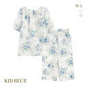 キッドブルー ジャスミンローズN 半袖 ルームウェア 8分丈 上下セット パジャマ KID BLUE レディース 全2色 M-L