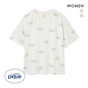 ジェラートピケ レディース 接触冷感 SHARK柄Tシャツ ジェラピケ パジャマ ルームウェア gelato pique 全2色