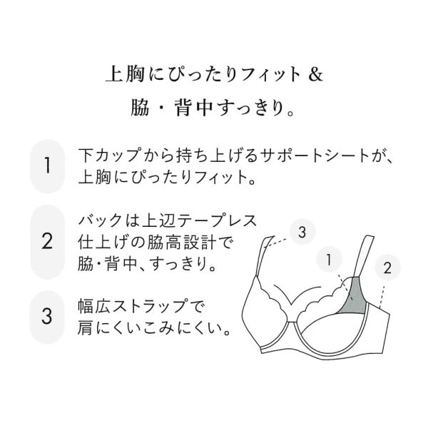 15％OFF ワコール ナチュラルメイクブラ 4/5カップ 上胸フィット ブラジャー QDE ...