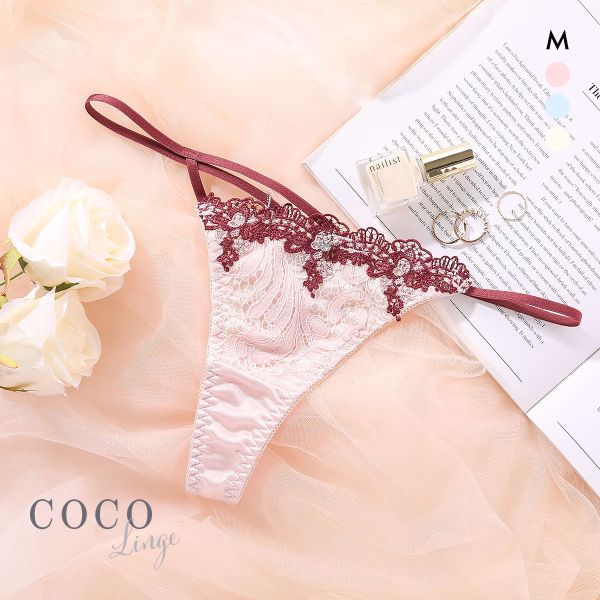 【メール便(4)】 ココランジェ エレガントジュエル Tバック ショーツ ストリング COCO Linge レディース 全3色