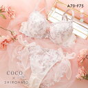 ココランジェ プッチフルールガーデン ブラジャー ショーツ セット SHIROHATO別注 サイドリボン バックレース COCO Linge 大きいサイズ レディース 全3色 A70-M-F75-L