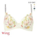 15%OFF ワコール ウイング KB2722 後ろ姿きれいブラ ブラジャー CD 胸ふっくら 脇すっきり 脇高 25SS Wacoal Wing 大きいサイズ レディース 全4色 C65-D85