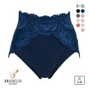 48%OFF【メール便(15)】 ブラデリス はくだけ上向き おしりPライン ラッピングショーツ S-5LL 大きいサイズ ハイウエスト 接触冷感 吸汗速乾 綿混 補整 補正 レディース 全9色 S-5L