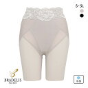 26%OFF【メール便(20)】 ブラデリス はくだけ上向き おしりPライン ラッピングショーツ ロング S-5L 大きいサイズ ハイウエスト 接触冷感 吸汗速乾 綿混 レディース 全2色 S-5L