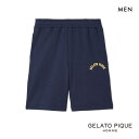 ジェラートピケ オム メンズ スポーティベア裏毛ハーフパンツ ジェラピケ パジャマ ルームウェア gelato pique HOMME M-L