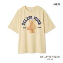 ジェラートピケ オム メンズ スポーティベアワンポイントTシャツ ジェラピケ パジャマ ルームウェア gelato pique HOMME M-L
