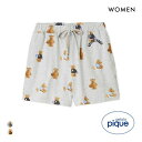 ジェラートピケ レディース スポーティーベア総柄ショートパンツ ジェラピケ パジャマ ルームウェア gelato pique 全2色