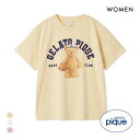 ジェラートピケ レディース スポーティーベアワンポイントTシャツ ジェラピケ パジャマ ルームウェア gelato pique 全3色