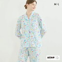 ウンナナクール MOOMIN × une nana cool 綿100% 開襟パジャマ ルームウェア パジャマ 上下セット 長袖 レディース 全4色 M-L