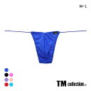 【メール便(4)】 ティーエム コレクション ガーゼ調2WAY 極細丸ゴム Vカット Tバック メンズ ビキニ TM collection 全7色 M-L