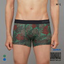 20%OFF【メール便(20)】 グンゼ BODY WILD リーフカモ柄 ボクサーパンツ 前閉じ メンズ GUNZE ボディワイルド 全2色 M-L