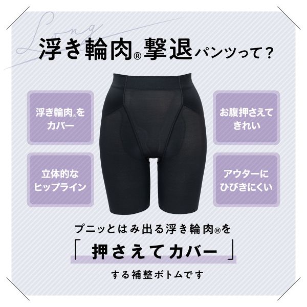 10％OFF【メール便(10)】 ルシアン はいて実感 下半身のお悩み解決 浮き輪肉撃退 ガードル パンツ M・L・LL ロング丈 補正下着 ソフト LECIEN レディース 全4色 M-3L 補整 shirohato-10220498 SHIROHATO(白鳩) サンプル画像3