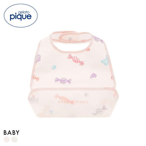 【メール便(7)】 ジェラートピケ キッズアンドベイビー ベビー キャンディ柄お食事スタイ ジェラピケ gelato pique Kids＆Baby BABY 全2色のサムネイル