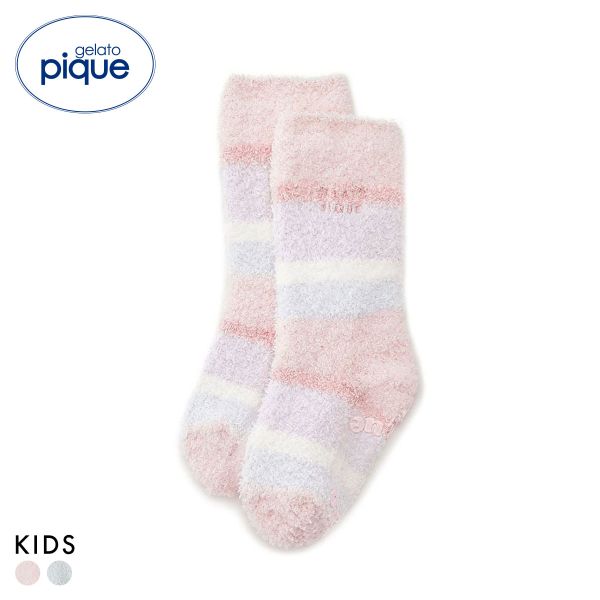 \ポイント5倍・11/25 23:59まで/ジェラートピケ キッズアンドベイビー キッズ ベビモコカラフルボーダーソックス ジェラピケ ルームウェア gelat...