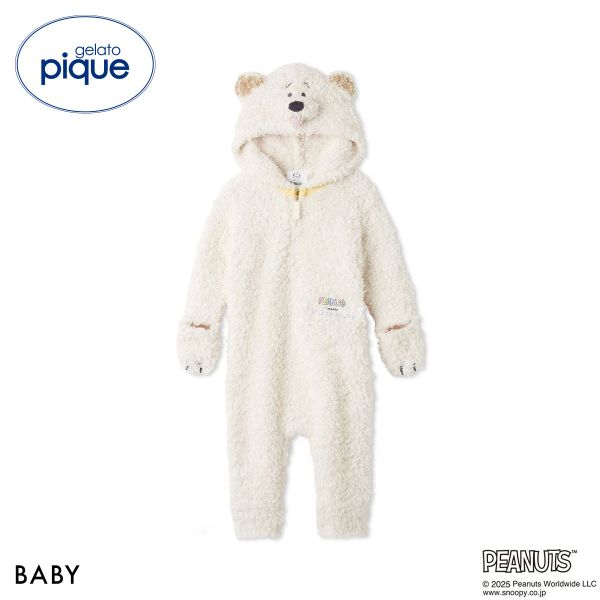 20％OFF ジェラートピケ キッズアンドベイビー gelato pique Kids＆Baby PEANUTS PUPPIES BABYジェラートアンディロンパース ジェラピケ 70-80