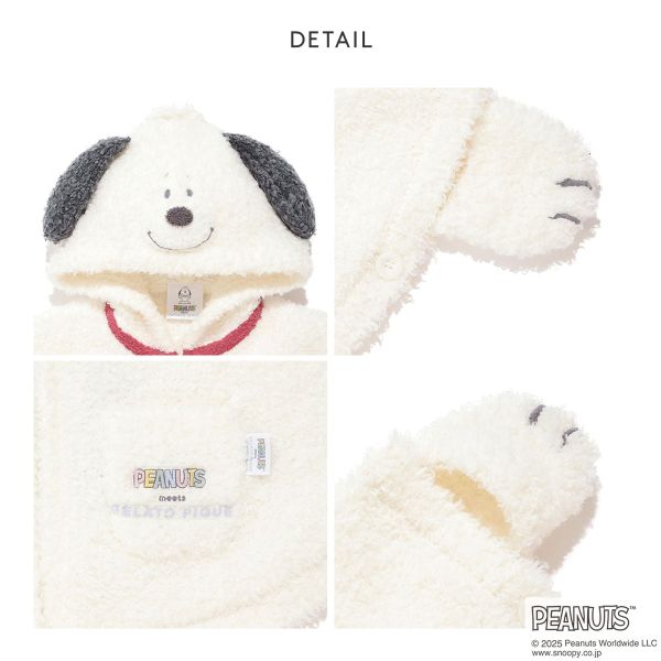 ジェラートピケ キッズアンドベイビー gelato pique Kids＆Baby PEANUTS PUPPIES BABYスヌーピーポンチョ ジェラピケ ルームウェア 3
