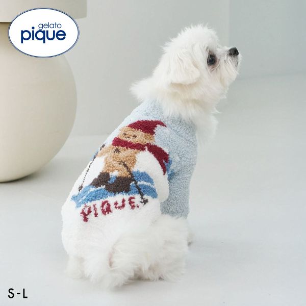 【メール便(30)】 ジェラートピケ CAT&DOG HOLIDAY スキーベアジャガードプルオーバー gelato pique S-L