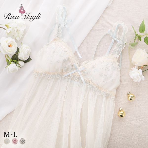 リサマリ ルビー カップ付き マキシワンピース ランジェリー Risa Magli レディース 全3色 M-L