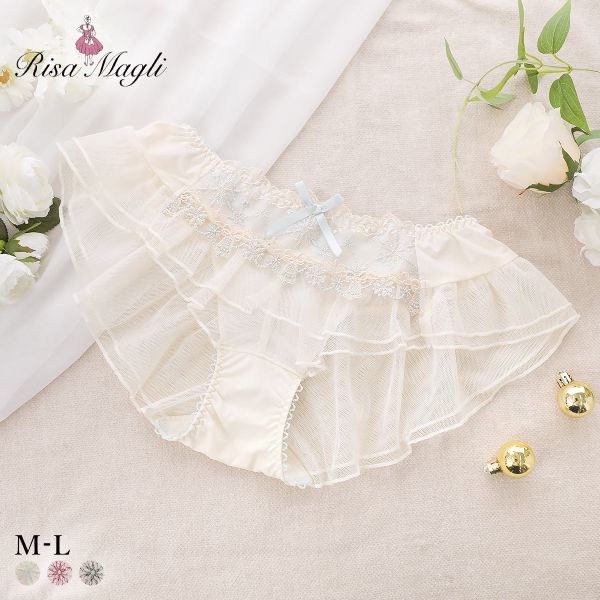 【メール便(5)】 リサマリ ルビー フレアショーツ バックレース Risa Magli レディース 全3色 M-L