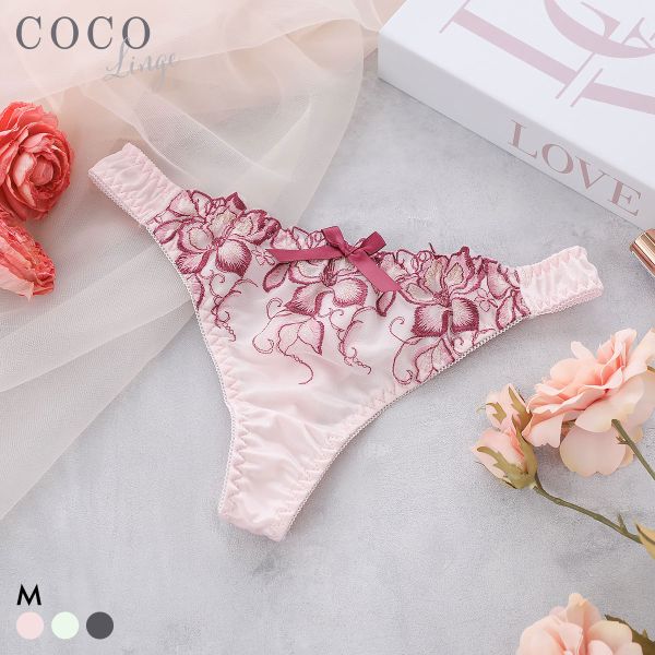 【メール便(3)】 ココランジェ フラワーエッセンス Tバック ショーツ COCO Linge レディース 全3色
