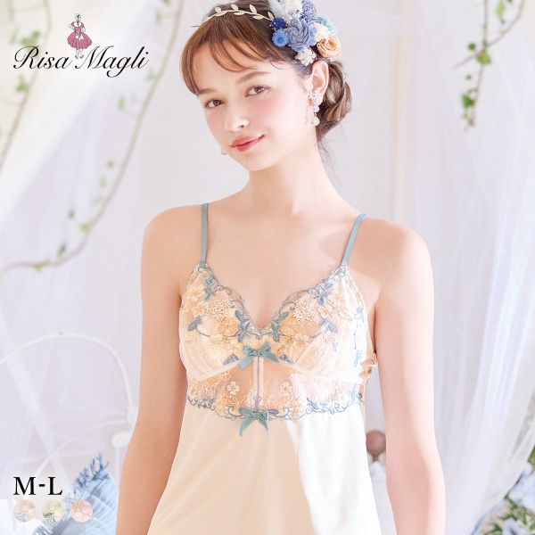 【メール便(16)】 リサマリ エリアン キャミソール ミニスリップ ランジェリー Risa Magli レディース 全3色 M-L