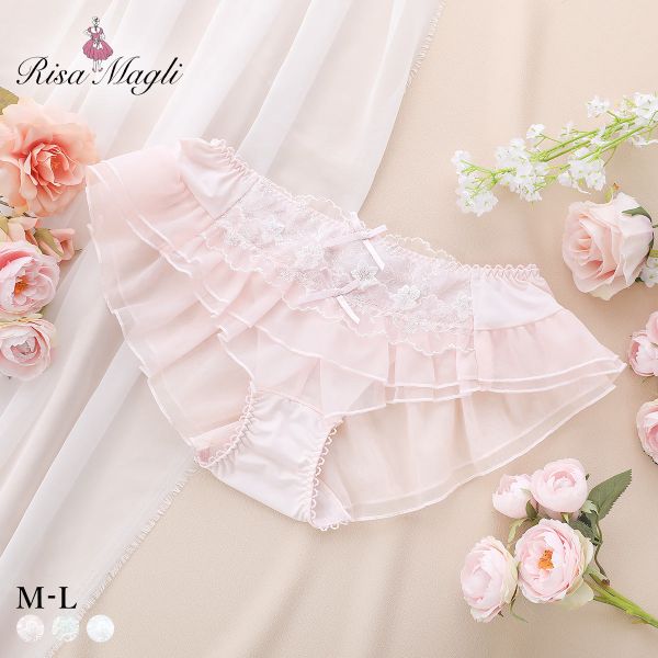 【メール便(11)】 リサマリ フリート フレア ショーツ バックレース Risa Magli レディース 全3色 M-L