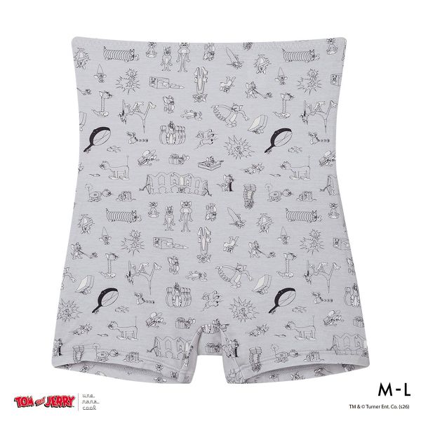 【メール便(10)】 ウンナナクール トムとジェリー × une nana cool ボーイレングスショーツ ハラマキ付きショーツ レディース 全3色 M-L