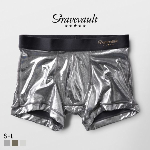 グレイブボールト Metallic ショート ボクサーパンツ メンズ Gravevault 前とじ S M L 3052582 全3色 S-L