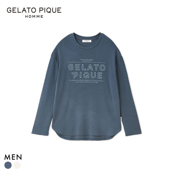 ジェラートピケ オム メンズ 吸湿発熱レーヨンロンT ジェラピケ パジャマ ルームウェア gelato pique HOMME 全2色 M-L...