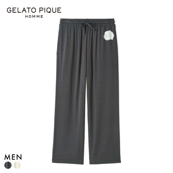 ジェラートピケ オム メンズ レーヨンジェラートプリントロングパンツ ジェラピケ ルームウェア gelato pique HOMME 全2色 M-L