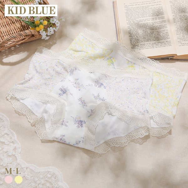 【メール便(5)】 キッドブルー 26ブリティッシュブーケ ショーツ ショートカルソン ヒップハンガー ボーイレングス 単品 KID BLUE レディース 全2色 M-L