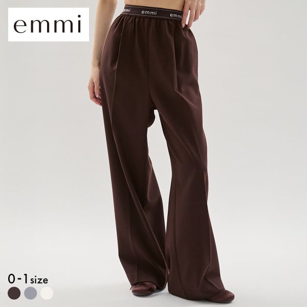 樂天商城 - エミ ロゴゴムジャガードイージーパンツ emmi レディース 全3色 0-1