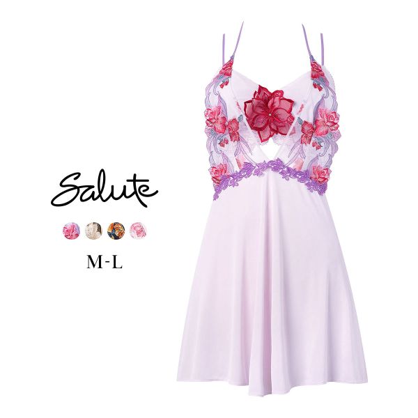 ワコール サルート 33グループ 33G ランジェリードレス ML セットアップ ブラレット スリップ Wacoal Salute NTJ233 26SSフェア レディース 全4色 M-L