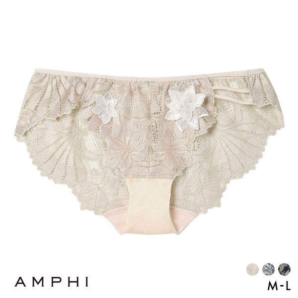 【メール便(4)】 アンフィ リュクス ペアショーツ バックレース ストリング BYJ708シリーズ PYJ208 ML AMPHI レディース 全3色 M-L