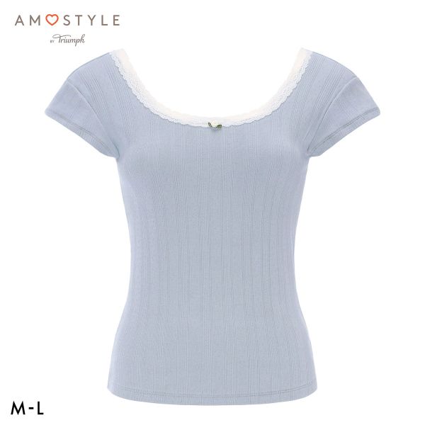 【メール便(9)】 アモスタイル AMST1550 見せKawa インナー フレンチスリーブ AMOSTYLE レディース M-L